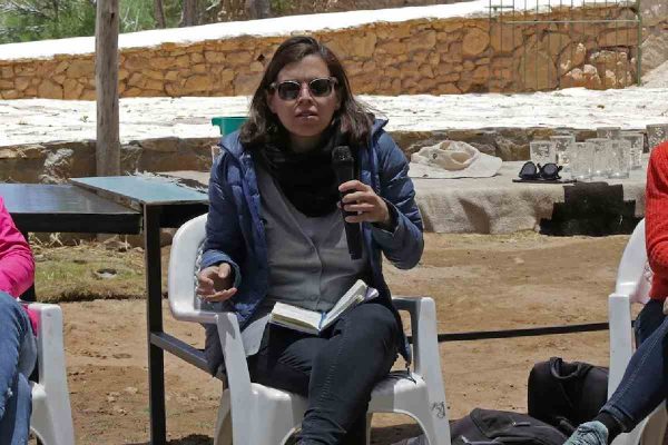 Marchegiani durante un encuentro interdisciplinario e intercultural llevado a cabo en 2023 en la comunidad de Alfarcito, Jujuy