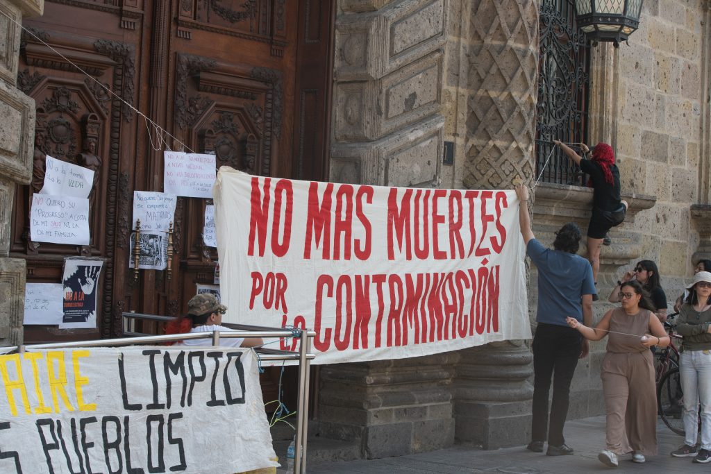 Protesta contra la termoeléctrica de Juanacatlán. Foto: David Bogarín / Conexiones Climáticas.