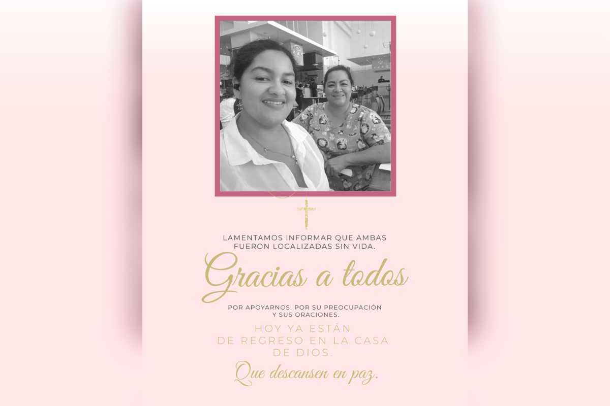 Captura de pantalla: Buscando a Angélica y Esthefanía (Facebook)