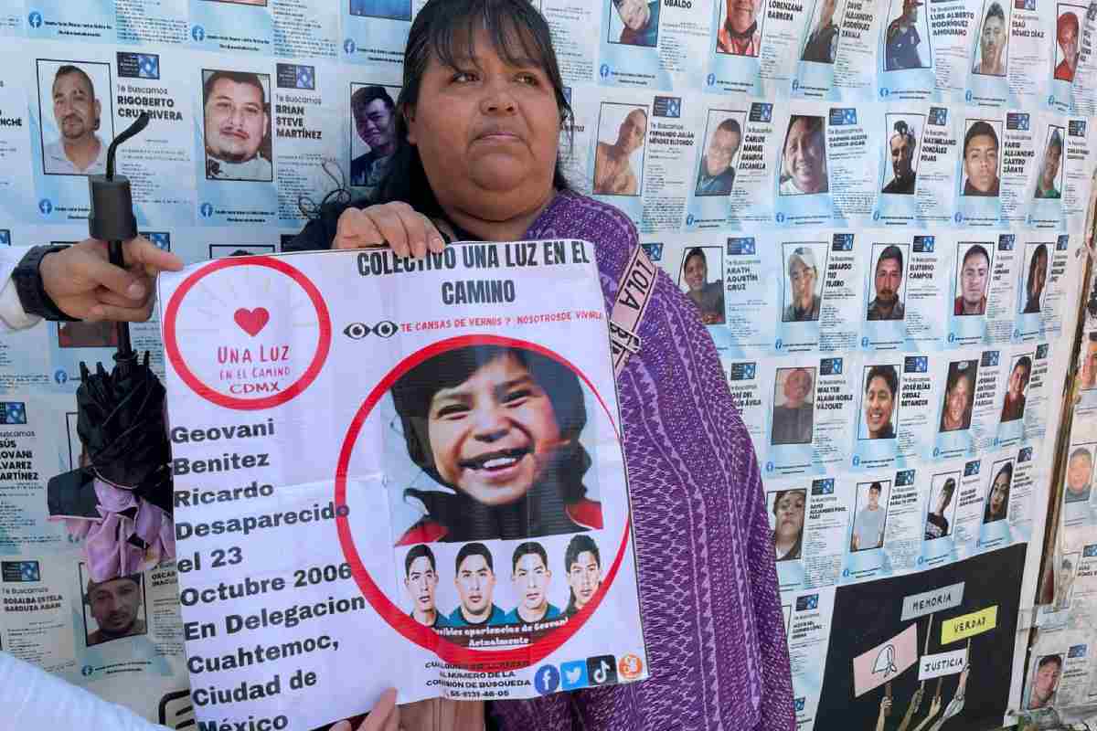 Brígida Ricardo, quien busca a su hijo Geovani Benítez