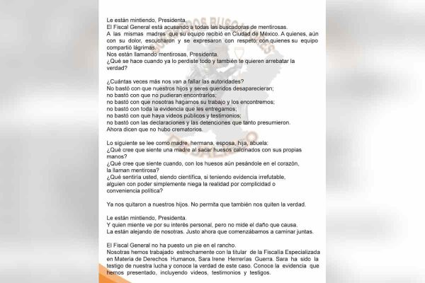 Comunicado de colectivo Guerreros Buscadores de Jalisco sobre las investigaciones en el Rancho Izaguirre que niegan un crematorio