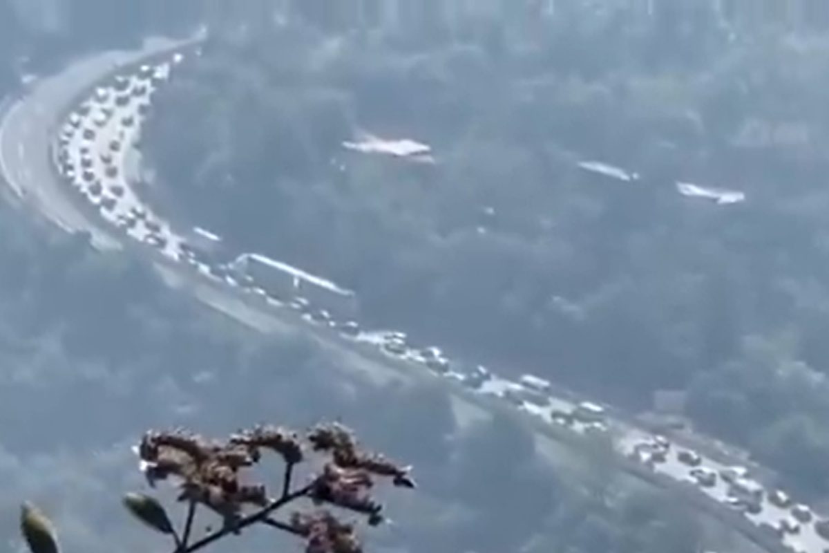 En redes sociales se compartió un video de lo que sería el tránsito en la autopista México-Cuernavaca