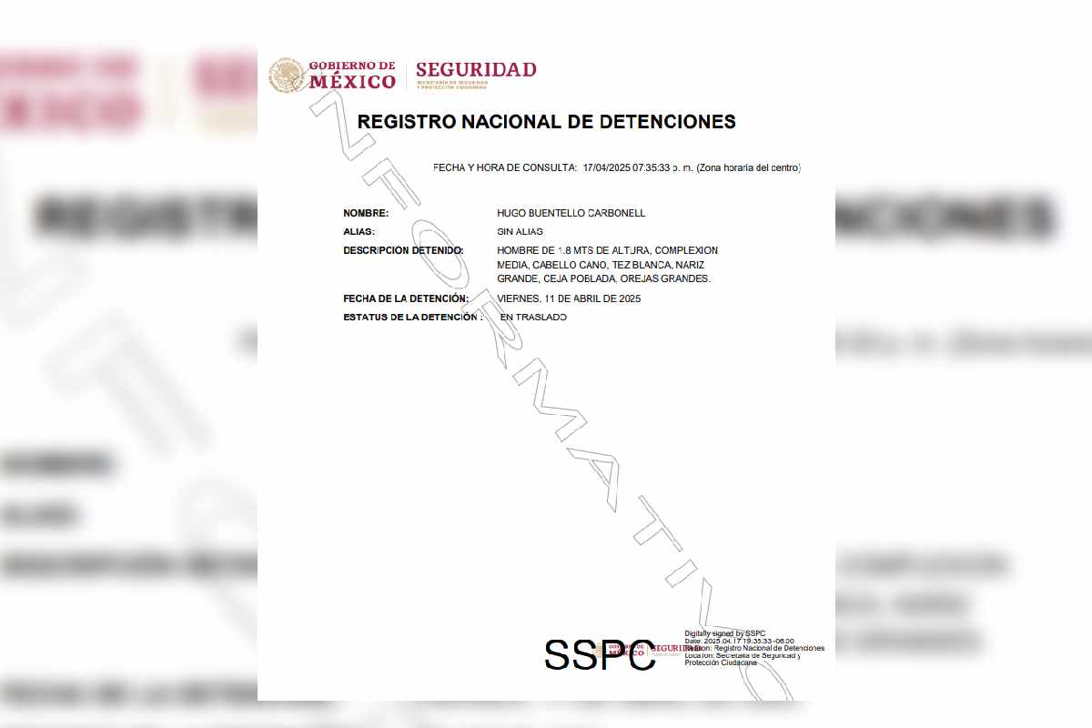 Hugo Buentello detención