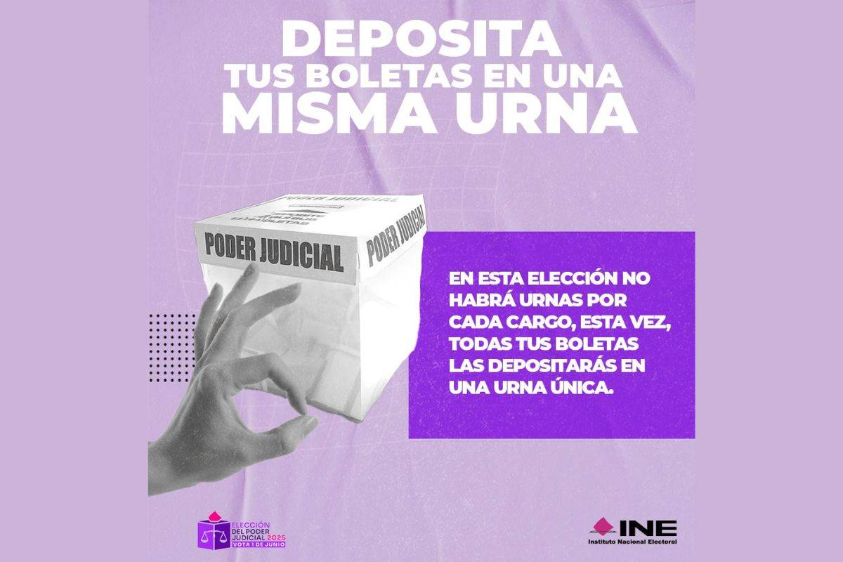 En la elección del próximo 1 de junio los votos de cada casilla se depositarán en una urna única. ¿Cómo funcionará? Aquí te explicamos.