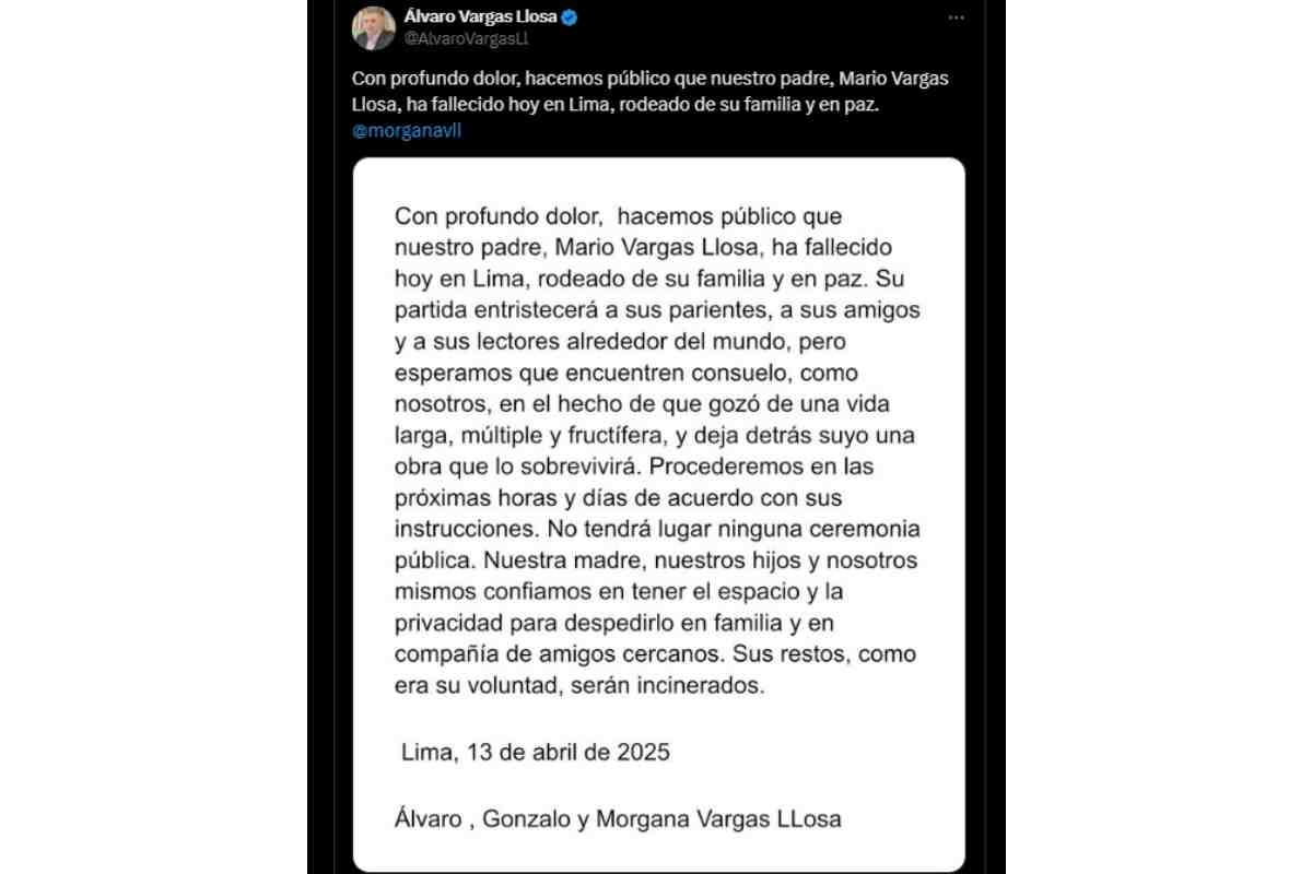 muere mario vargas llosa escritor premio nobel