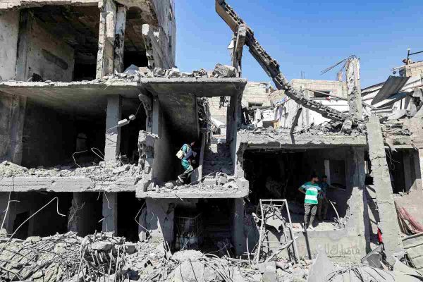 Edificio en Gaza bombardeado por Israel
