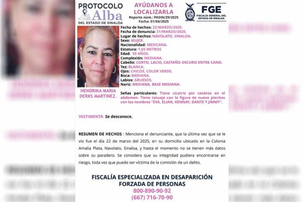 Localizan a hija y nietos de la expolicía Hendrika, secuestrados en Navolato, Sinaloa; ella sigue desaparecida