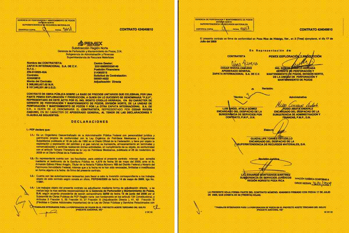 empresas fantasma Pemex contratos sexenio Felipe Calderón