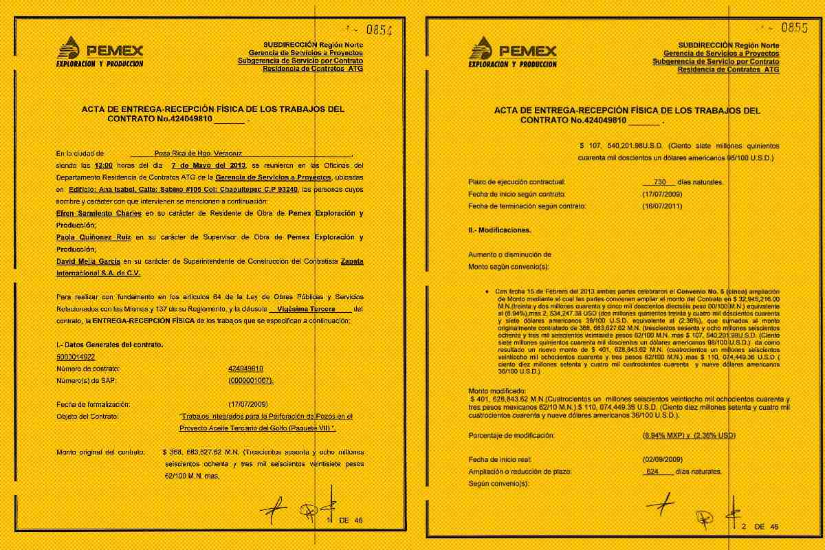 empresas fantasma Pemex contratos sexenio Felipe Calderón