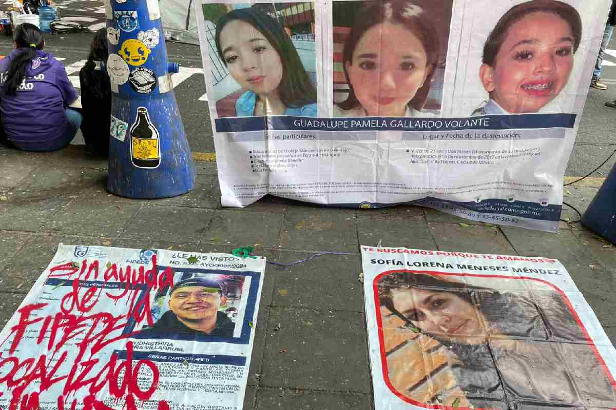 Madres buscadoras mantienen plantón en Calzada de Tlalpan; exigen al Gobierno de CDMX reactivar búsquedas