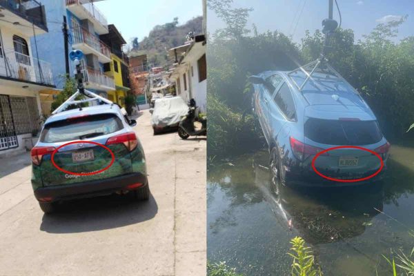 Vehículo Google Maps apedreado Acapulco Guerrero río