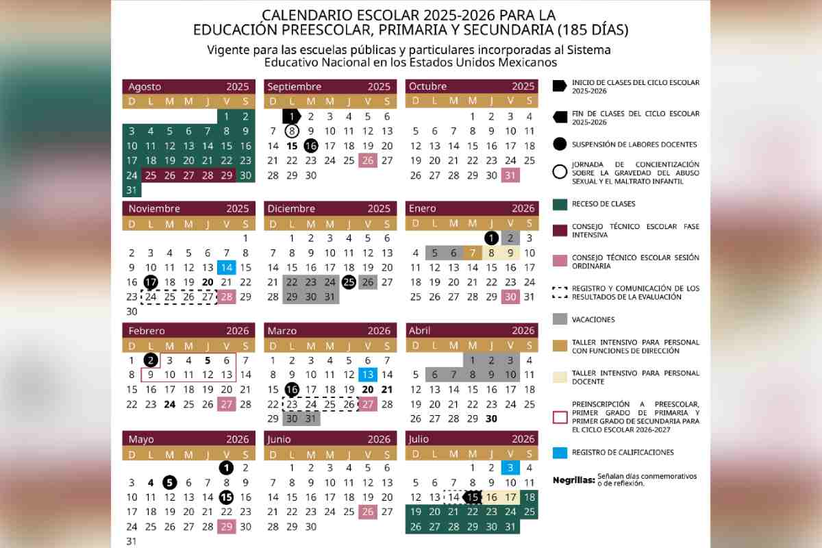 Calendario escolar 2025 sonora 6