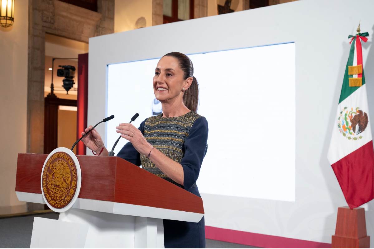 Presidenta Claudia Sheinbaum durante su conferencia de prensa matutina