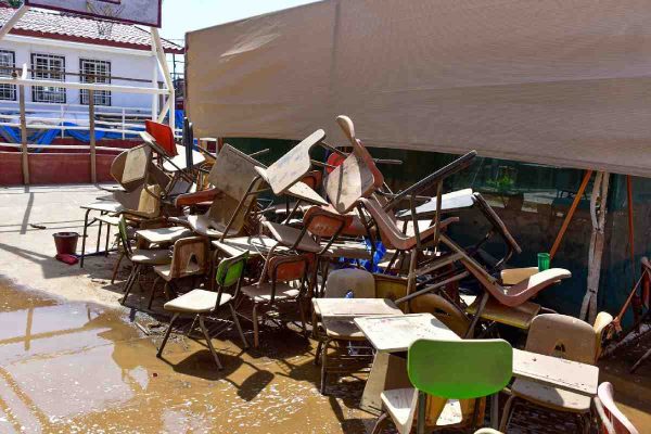 Primaria afectada por lluvias en Guerrero tras el paso de un huracán en 2024