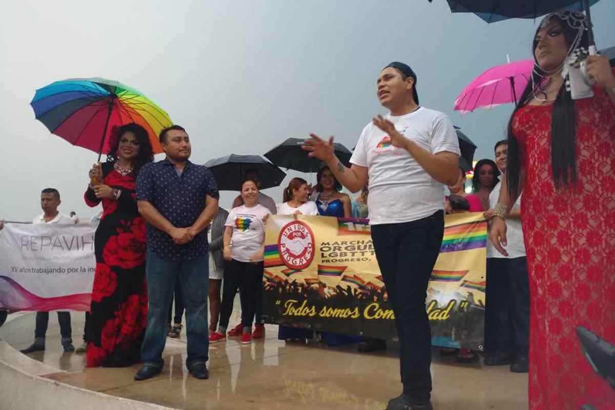 Progreso fue uno de los primeros municipios en los que se organizaron marchas de la diversidad sexual. Fuente: Irving de Diversidad Progreso A.C.