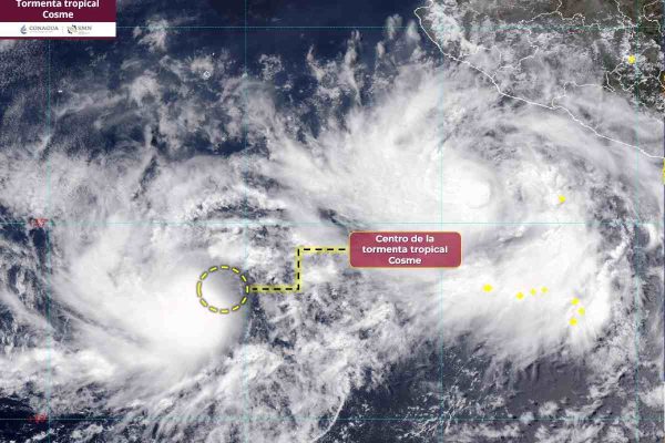 Tormenta tropical Cosme en el pacífico