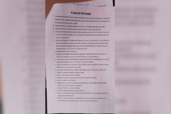 Trabajadores de Defensoría Pública de CDMX suman 19 días en paro; exigen destitución de su director