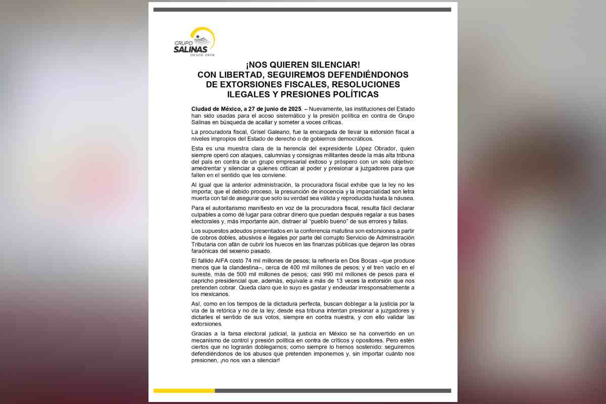 Gobierno exhibe adeudos fiscales de Salinas Pliego por 74 mil mdp; “se trata de cobros dobles”, dice el empresario