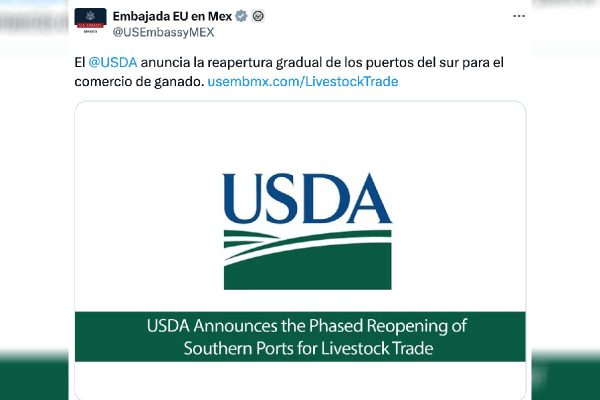 estados unidos anuncia reapertura gradual al comercio de ganado con méxico