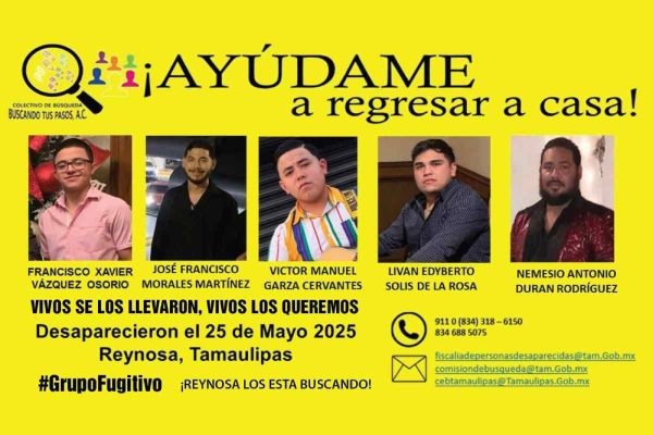 Identifican a 3 de los 5 miembros del Grupo Fugitivo; familias rechazan versión de la fiscalía de Tamaulipas