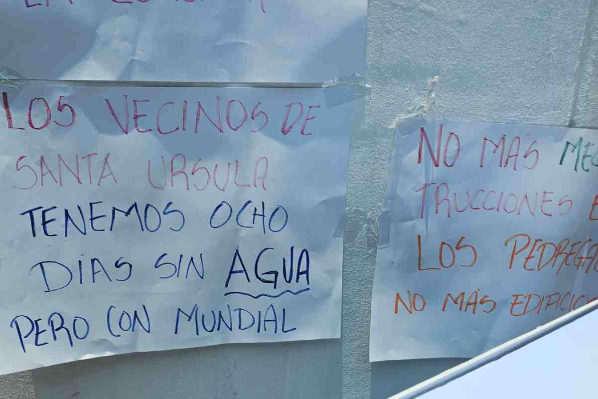 mundial 2026 futbol estadio azteca vecinos reclamos obras agua
