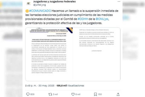 ONU elección judicial 2025 México