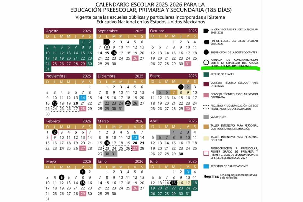 sep calendario escolar jornada prevencion abuso infantil