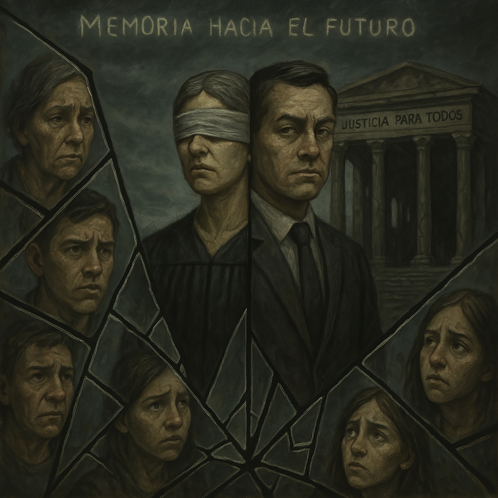 Si la justicia pierde legitimidad queda un sistema hueco, atrapado entre la desconfianza ciudadana y la manipulación política. Quizá su reconstrucción comienza con no olvidar lo que hemos aprendido, y traerlo con nosotros hacia un futuro más democrático. Ilustración generada mediante IA de Copilot.