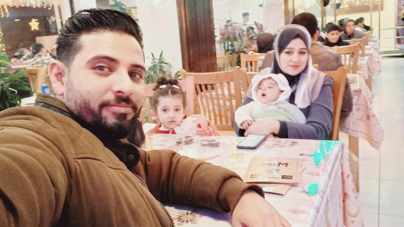 La familia El Borbar-Wassen antes de la ofensiva militar en la franja de Gaza.