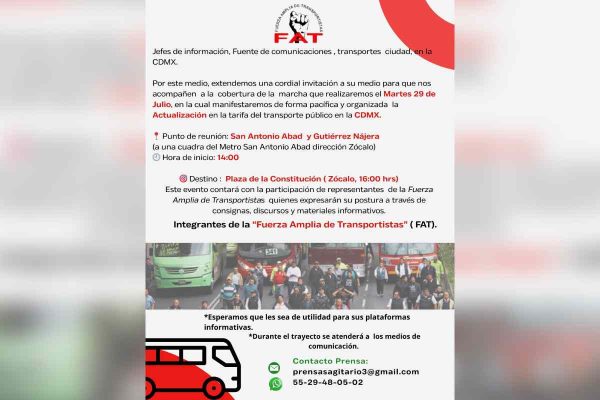 Marcha de transportistas en CDMX 29 de julio