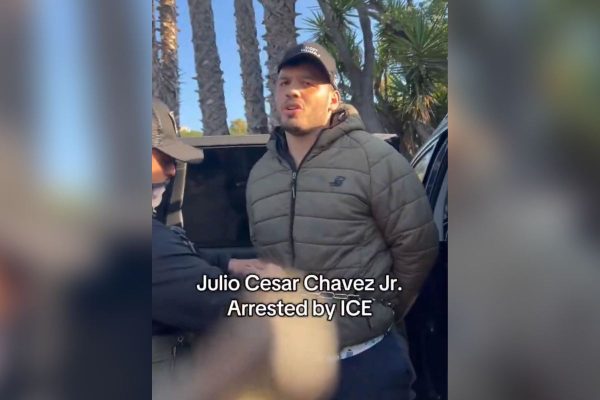 Momento del arresto de Julio César Chávez Jr.