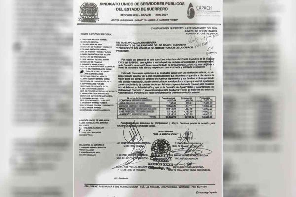 Trabajadores del agua en Chilpancingo, Guerrero, llevan tres días en paro; exigen pago de adeudos y aumento salarial