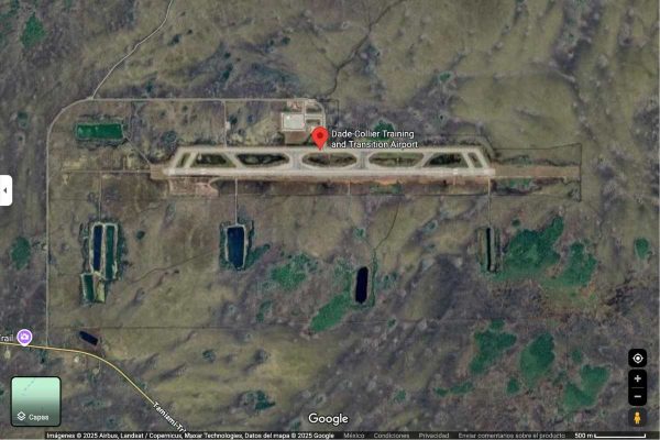 Imagen satelital del área en donde fue habilitado “Alligator Alcatraz”. Fuente: Google Maps.