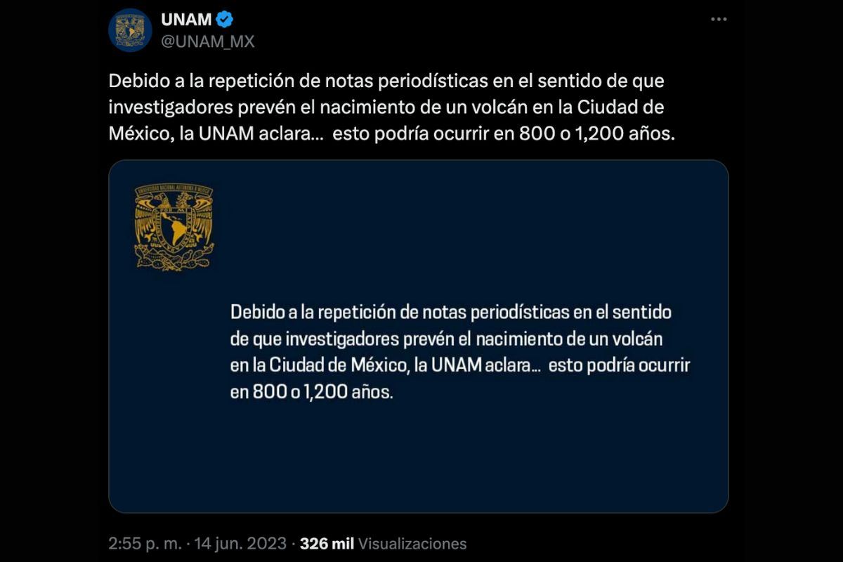 No hay evidencia de que existe un volcán subterráneo en la capital, como afirman en TikTok, ni un reporte de la UNAM al respecto. 