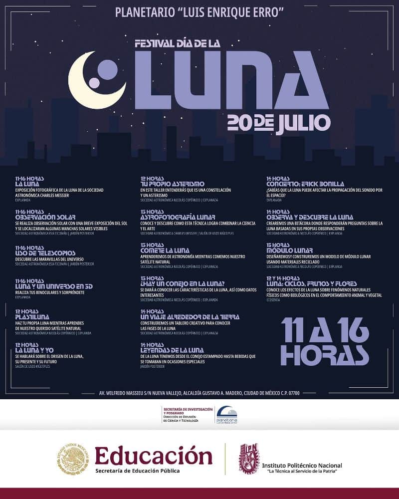 festival dia de la luna en planetario luis enrique erro