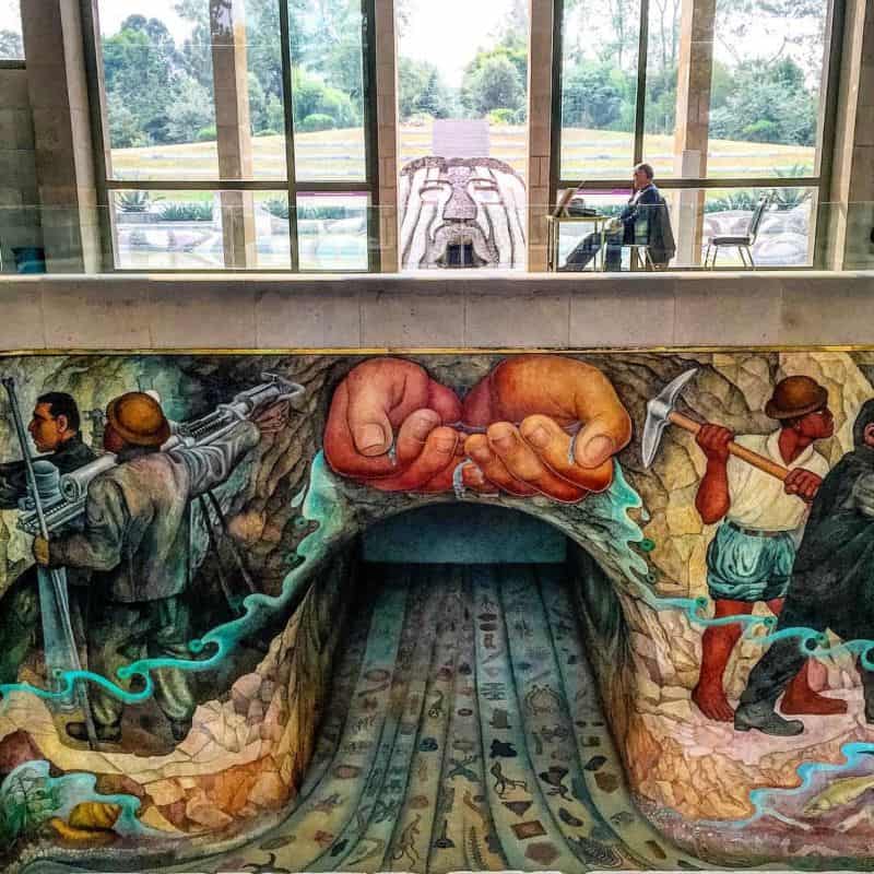 mural diego rivera carcamo dolores fuente tlaloc chapultepec