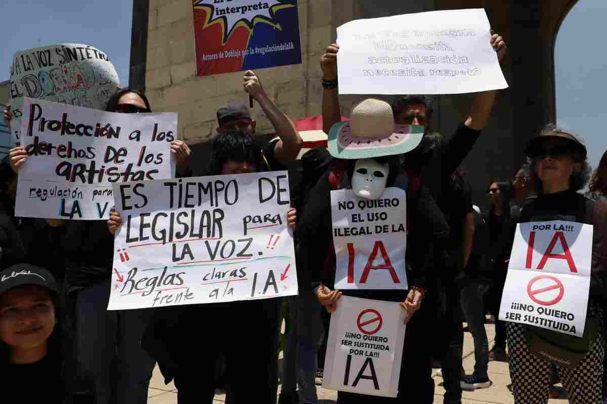 protesta voz inteligencia artificial