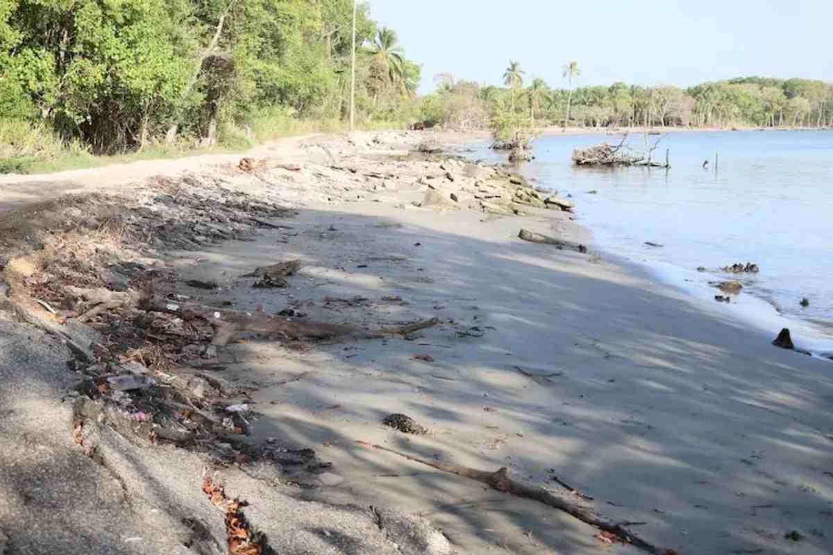 Ahora sin residentes permanentes, El Bosque ha quedado como un pueblo pesquero, donde los vestigios sobresalen del mar. Fotografías: Ricardo Miranda.