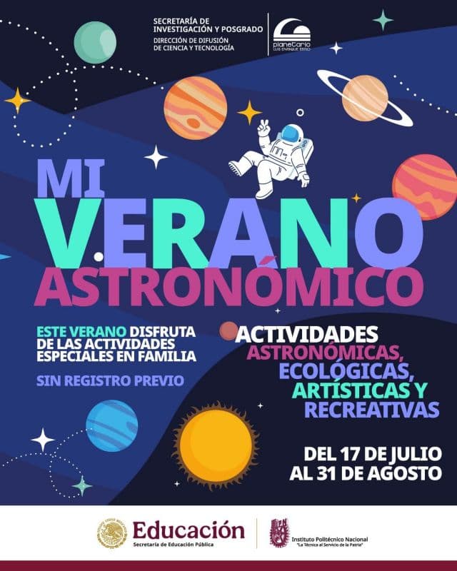 Planetario Luis Enrique Erro IPN vacaciones verano