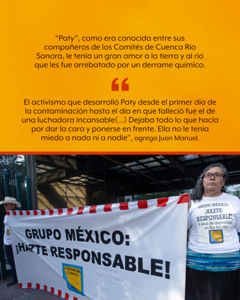 Patricia Velarde, activista Río Sonora