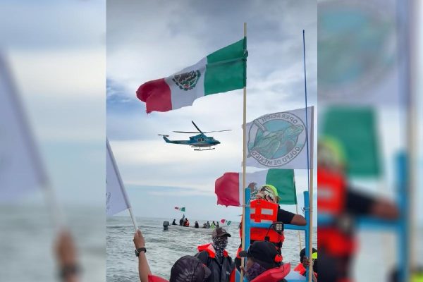 Ambientalistas denuncian agresión de helicópteros con matrícula de Estados Unidos durante protesta en Tamaulipas