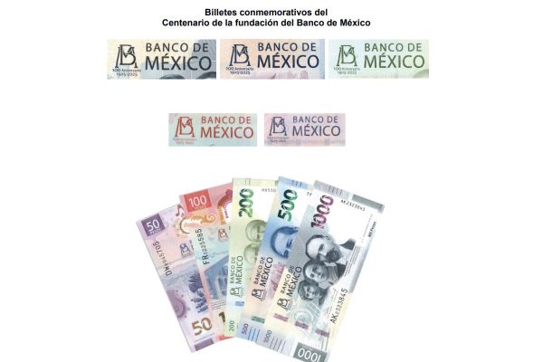 Billetes conmemorativos por centenario del banco de México