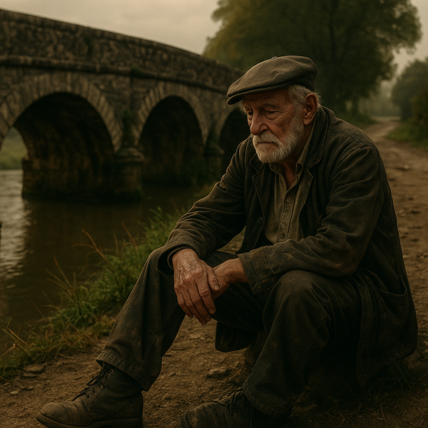 Representa la imagen del cuento “Old Man ate the Bridge” de Ernest Hemingway