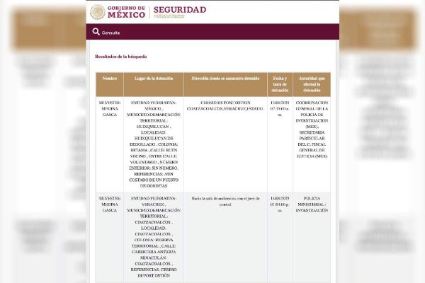 Detienen a Silvestre Medina, exdirector de Asuntos Internos de la Secretaría de Seguridad de Veracruz con Javier Duarte