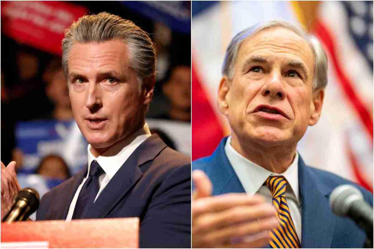 Gavin Newsom y Greg Abott