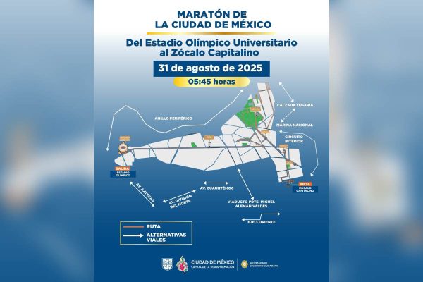 Mapa maratón ruta y alternativas viales