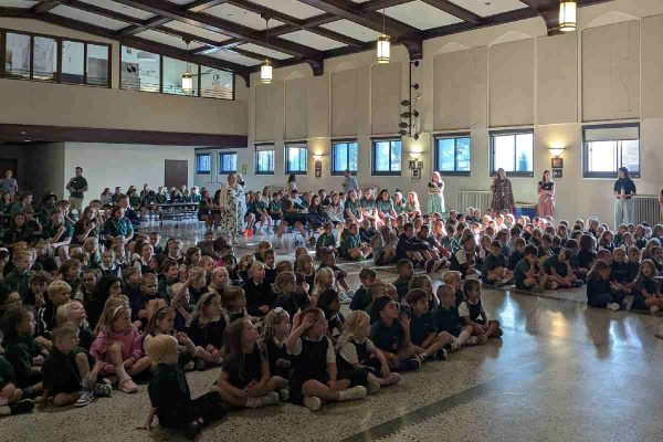Primer día de escuela en Annunciation Catholic School