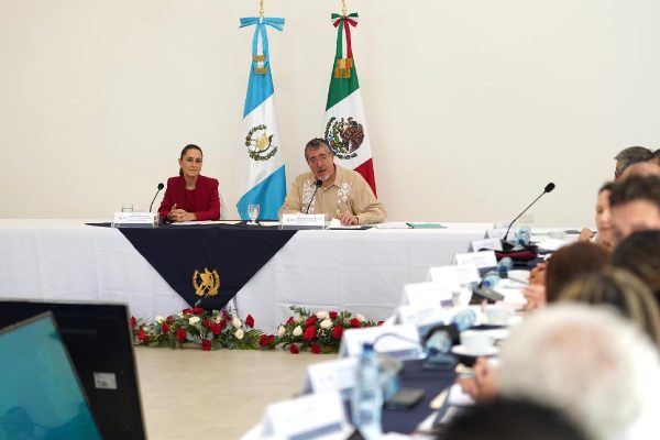 Reunión entre Claudia Sheinbaum y Bérnardo Árevalo, presidente de Guatemala