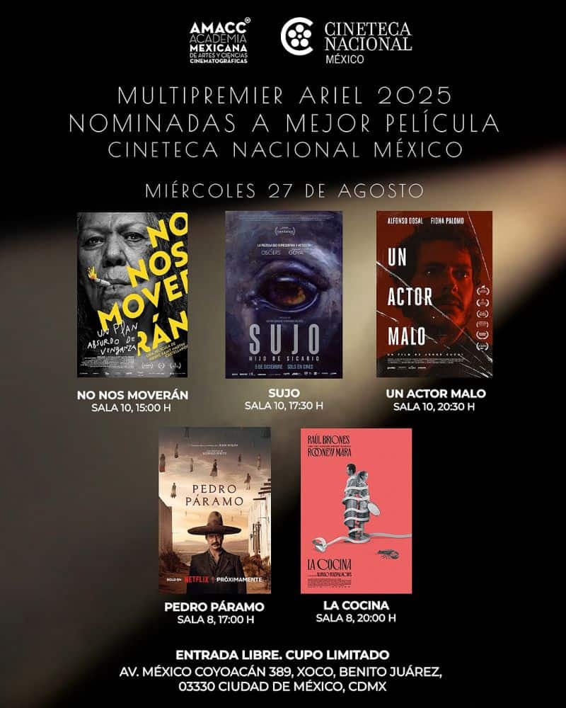 ciclo premios ariel 2025 cineteca nacional
