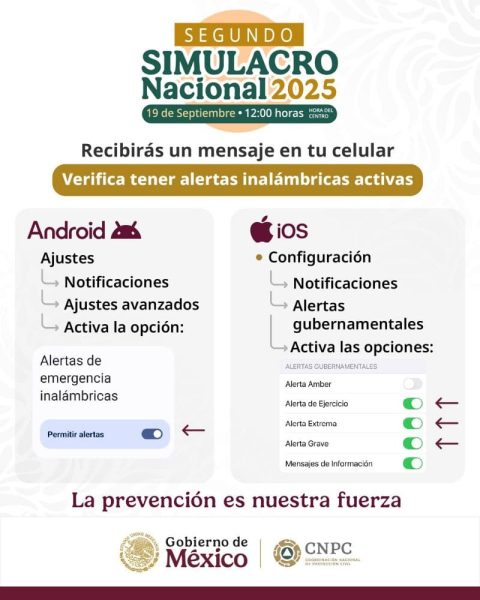 como activar alerta sismica celular android iphone